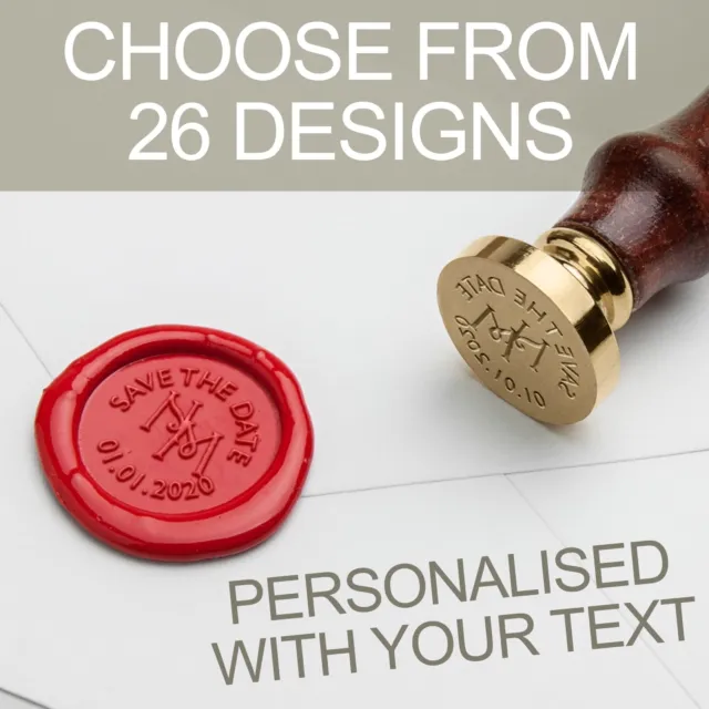 Personalised Wax Seal Stamp | Custom Engraved Wedding Invitations | Letter Seal 3