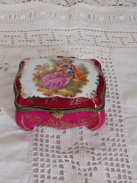 Set Miniature Porcelaine De Limoges Goumot-Labesse Style Fragonard – Numéroté