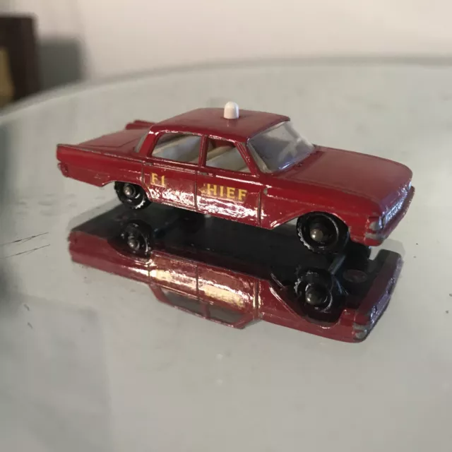 Matchbox No 59 Ford Fairlane Fire Chief Car Made In England By Lesney