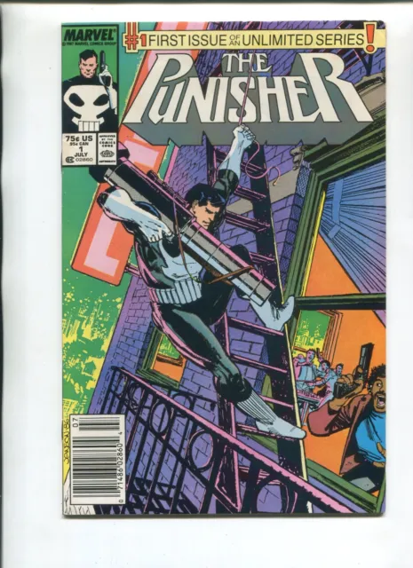 Punisher 1 Fine- Wpgs Rare Newsstand Edition Marvel 1987! 1St Ongoing Series!!!!