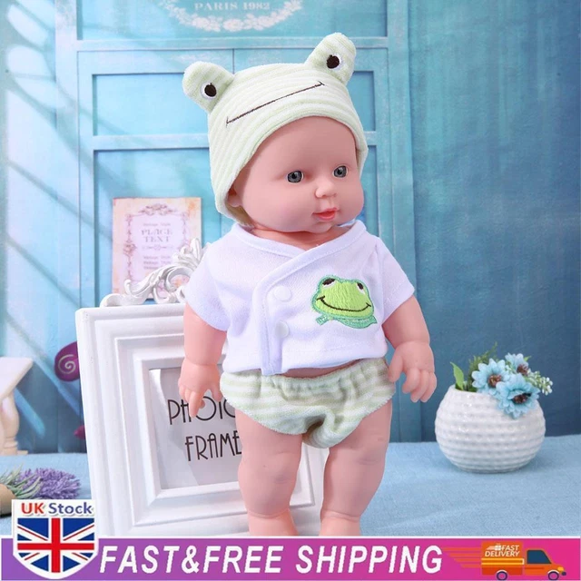 30cm Finished Doll Washable PVC 3D Prop Doll Baby Companion Toys (Green)