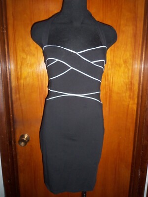 Victoria's Secret Black Bra Tops Shelf Bra Halter Dress VS Sundress Cover Up S/P