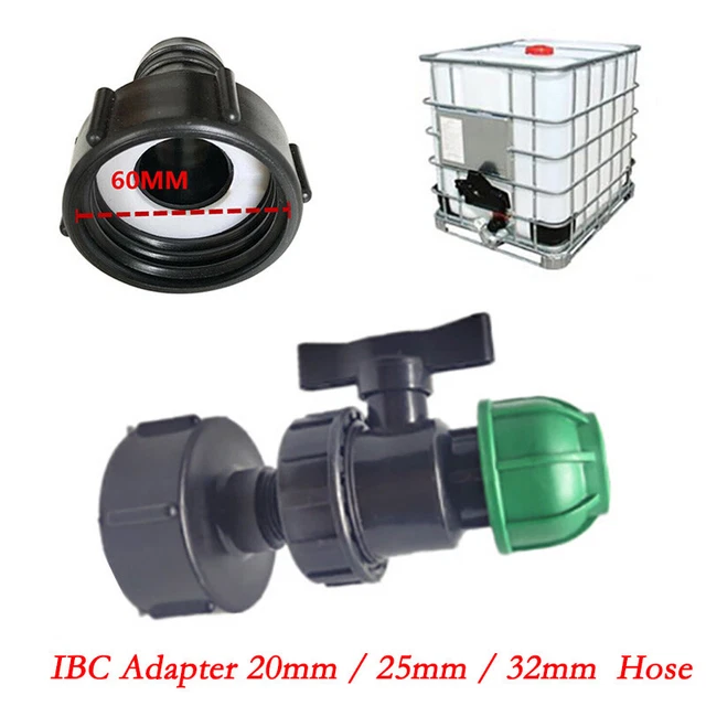 LUMOOM IBC Tank Auslaufhahn Mit 3/4 Zoll Anschluss - Für 1000L Wassertank & Regenwassertanks