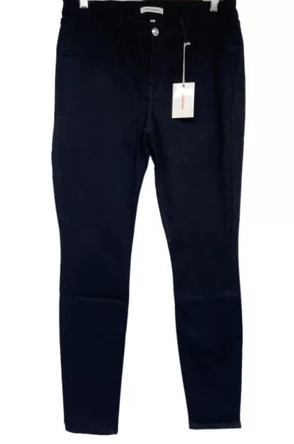 Pantalones de mezclilla ajustados elásticos Good American Maternity Mama talla 16 panel lateral negro 2