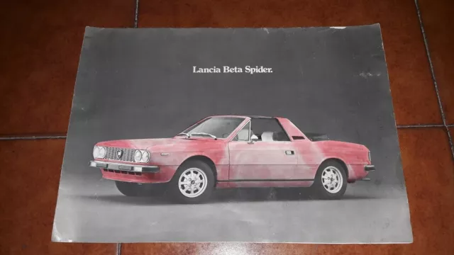 Brochure Depliant Advertisement Lancia Beta Spider Poster Italiano
