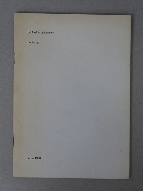 8 Werke Michael Glasmeier - Walfang Lyrik Gedicht Pontomoro Freunde Kunst - 1980 8