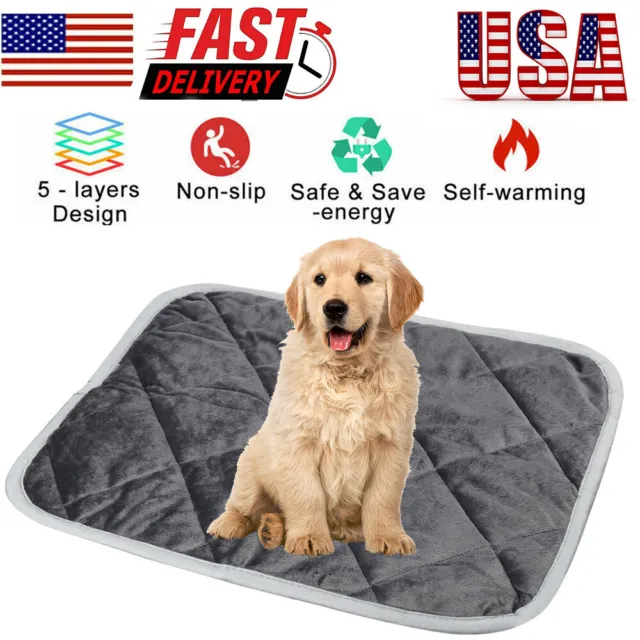 L Pet Thermal Mat Self Warming Heating Hot Pad Mat for Pets Cat Dog Bed Non-slip