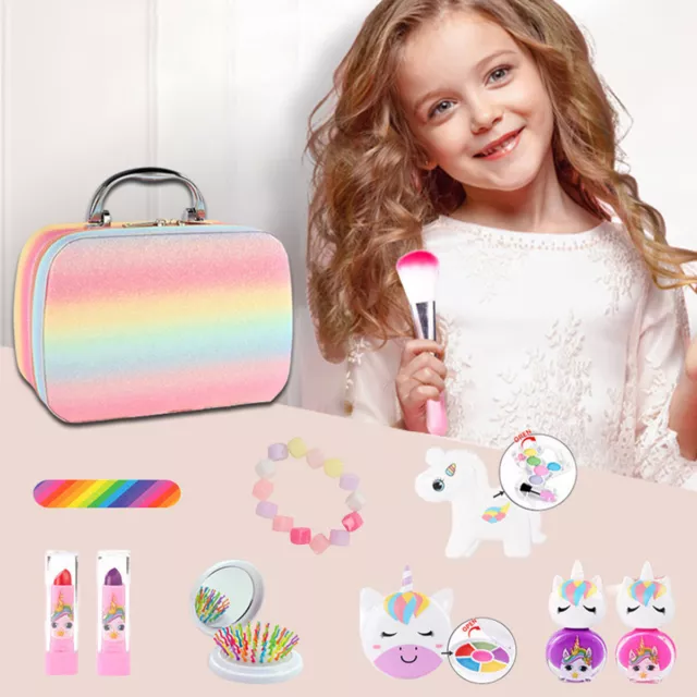 21Pcs Kids Makeup Set Fake Cosmetic Toy Kit Simulation Make-Up Toy Pretend scj