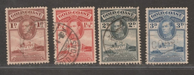 GOLD COAST 1938-1943 1d to 3d Christiansborg Castle Short Set SG 121/ ...