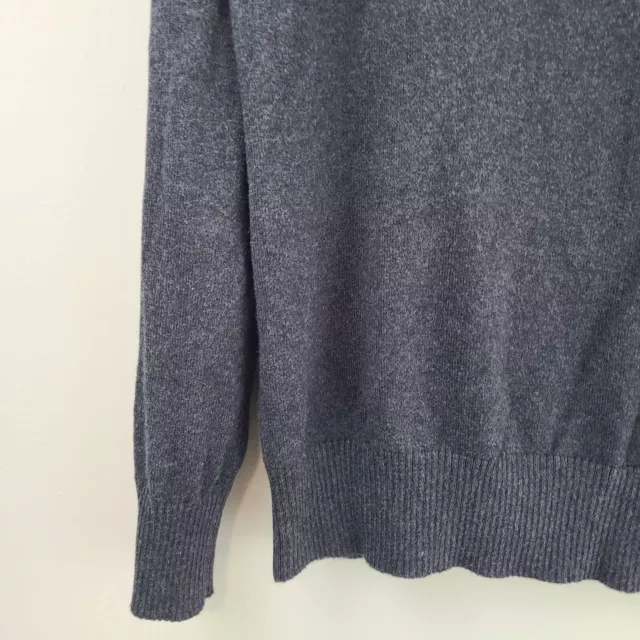 EDDIE BAUER MENS Cotton Cashmere Pullover V-Neck Sweater Size M Long ...