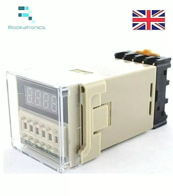 Relay Timer 12V 24V 240V Time Delay DH48S-S with Socket Base Repeat Cycle