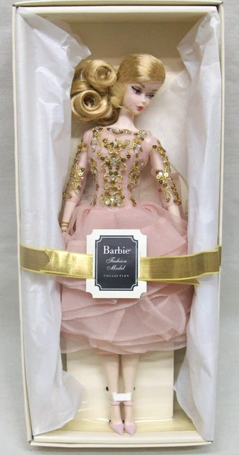 blush & gold cocktail dress barbie Lot 2 - Silkstone Blush & Gold Cocktail Dress Barbie Doll - Bodnar's Auction