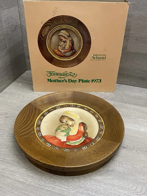 【M様】ご確認　アンリ人形　Ferrandiz 【母の日プレート・1974】 Anri Ferrandiz Mother's Day Plate, Wood Plate From 1972 - Etsy