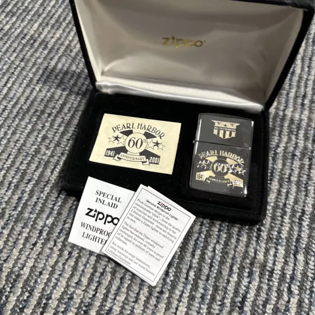 Zippo Lighter LIMITED EDITION Gold & Silver  Plate PEARL HARBOR 60TH ANNIVERSARY