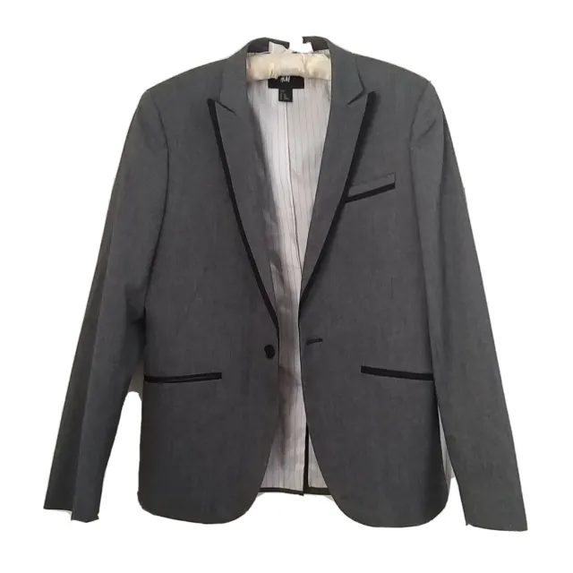Giacca blazer grigia occasionale H&M da uomo ragazzo taglia EUR 46 170/92 A/UK