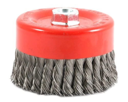 6 Inch by 5/8-11 Knotted Cup Brush .020 Carbon Steel 6 Inch by 5/8-11 Knotted