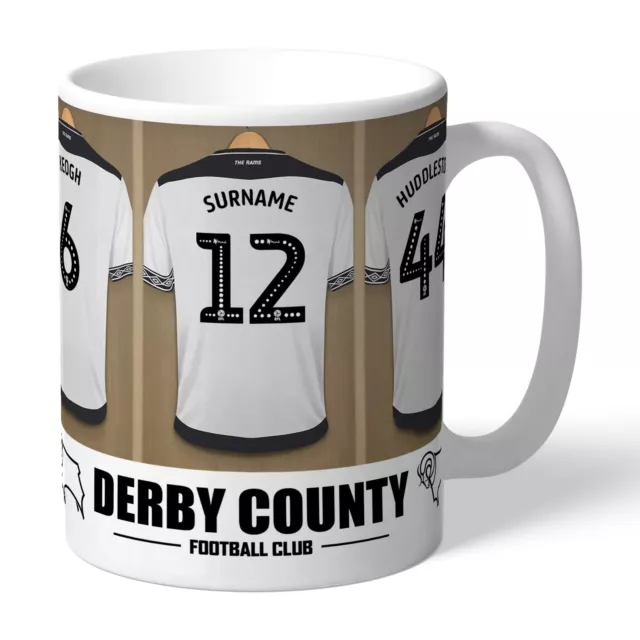 Derby County Mug - Personalised Dressing Room - Official Football Gift For Da...