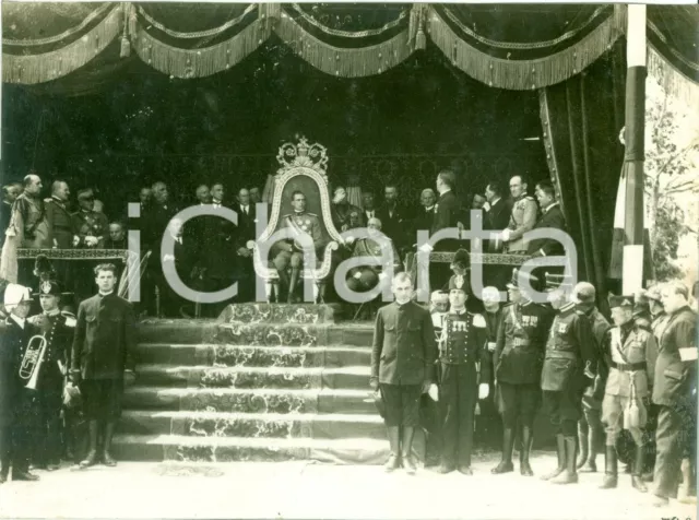1930 ca TORINO RIVA DESTRA Umberto II su palco reale inaugura Colonna a Caduti