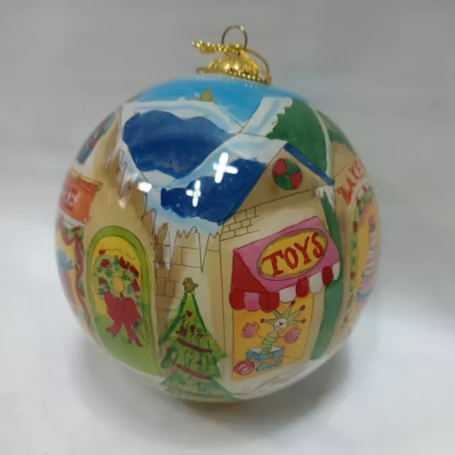 2005 Pier 1 Imports Li Bien Glass Hand Painted Toy Candy Bakery Ball Ornament