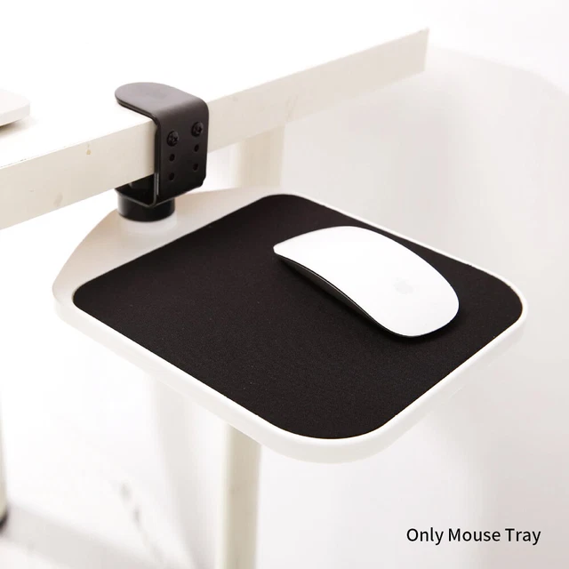 Mouse Tray Clamp On Support Extension Board Wrist Rest Under Desk Space Saving