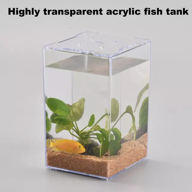 DESKTOP SMALL FISH Tank Decor Fish Bowl Accessories Betta Acrylic