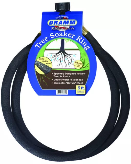 Dramm 10-17061 Colorstorm Black Rubber Tree Soaker Ring 5/8 Dia. in. x 5 L ft.