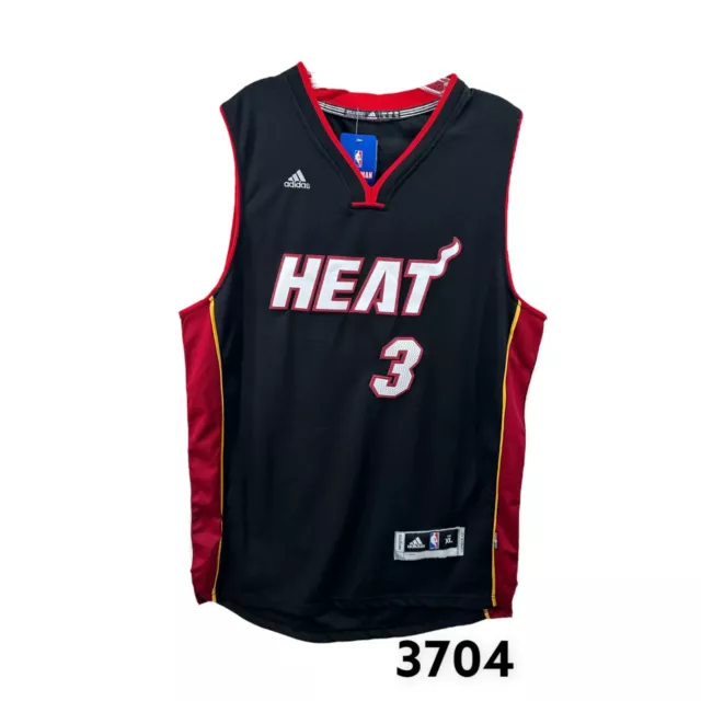 Miami Heat Dwayne Wade Adidas Basketball Jersey Black & Red Color Jersey  NBA Number 3 Men's Size 2XL XXL Free SHIPPING -  Denmark