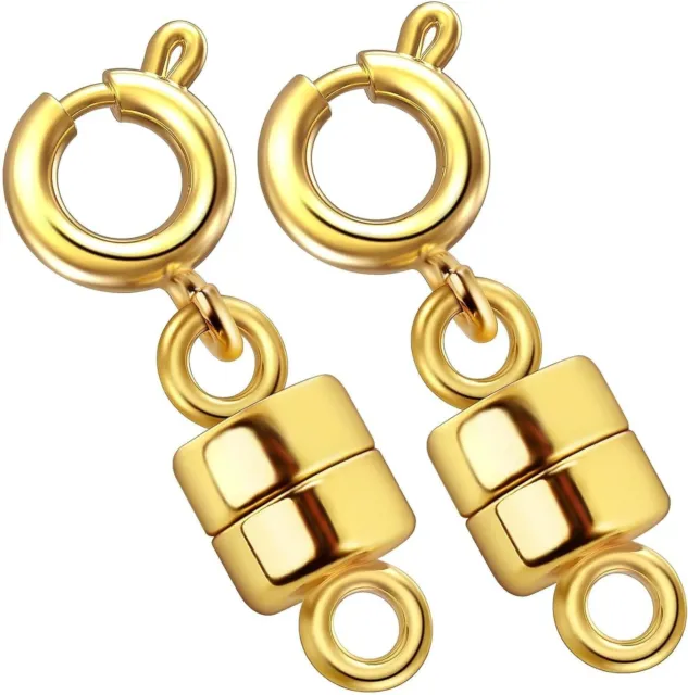 8 Pieces Magnetic Jewelry Clasps For Necklace Closures Screw