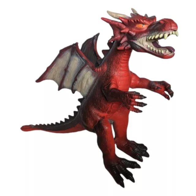 Toys R Us Red Dragon Maidenhead Large Fantasy Winged Figure Rubber 17" Tall