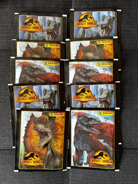 Lot Panini 10 Pochettes Jurassic World Le Monde D'apres Disney 2022