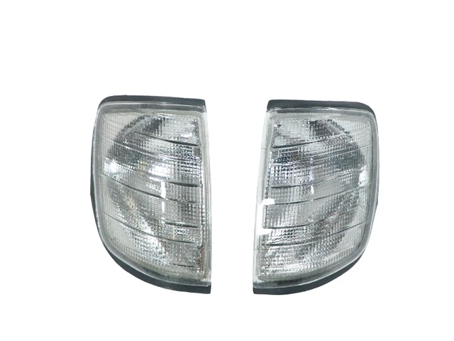 Indicator Set Left/Right, Smoky Gray With Light Bracket for Mercedes W124 C124