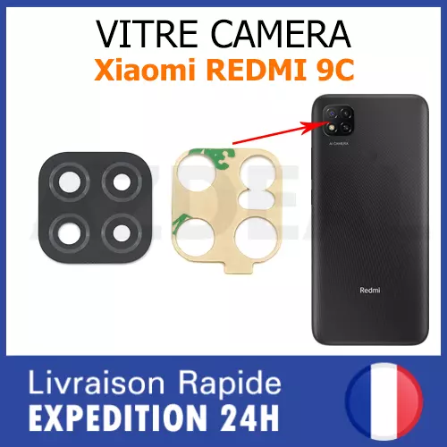 Kamera Glas Ersatz mit Kleber zu XIAOMI REDMI 9C Camera Linse Glass Lens Cover