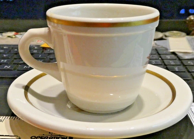 Railroad Dining China Dish Union Pacific Winged Streamliner Demitasse Cup/saucer 3