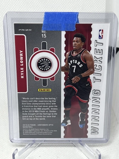 2019-20 Panini Contenders Optic Winning Tickets Red Cracked Ice Prizm Kyle Lowry 2