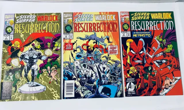 Silver Surfer Warlock Resurrection #1-3 Marvel Comics 1993