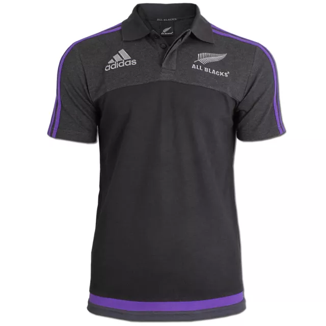 adidas Herren Shirt All Blacks Polo Poloshirt Neuseeland Rugby Team Climalite