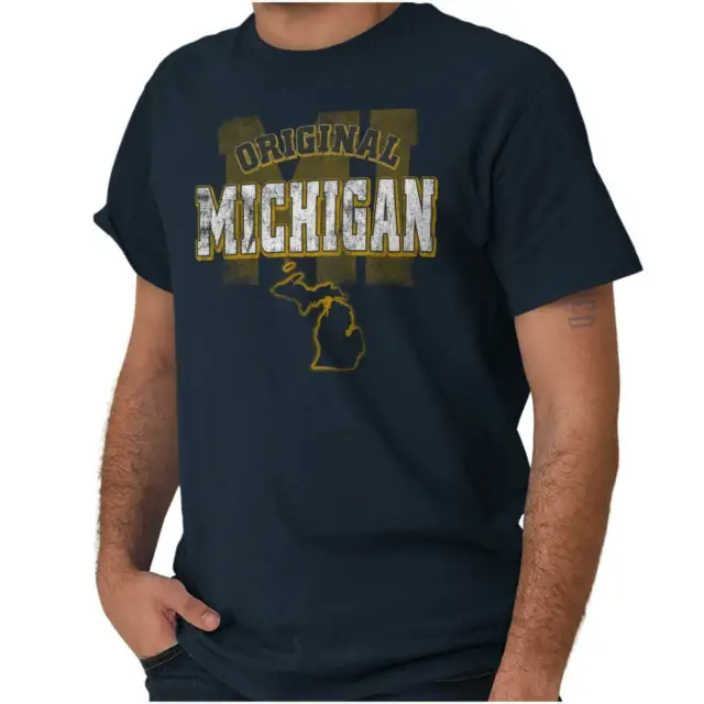 Michigan Original Hometown Vacation Gift MI Womens or Mens Crewneck T Shirt Tee