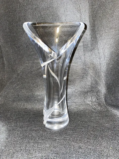 Mikasa Crystal Curtain Call 8½" Flared Glass Trumpet Vase