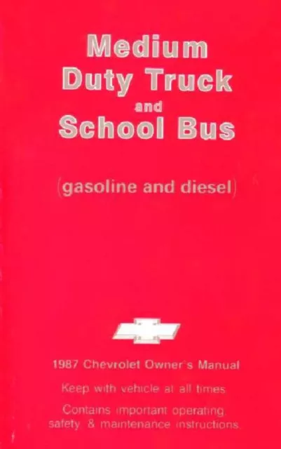 1987 GMC Medium Duty Truck Owners Manual User Guide Operator Book Fuses Fluids