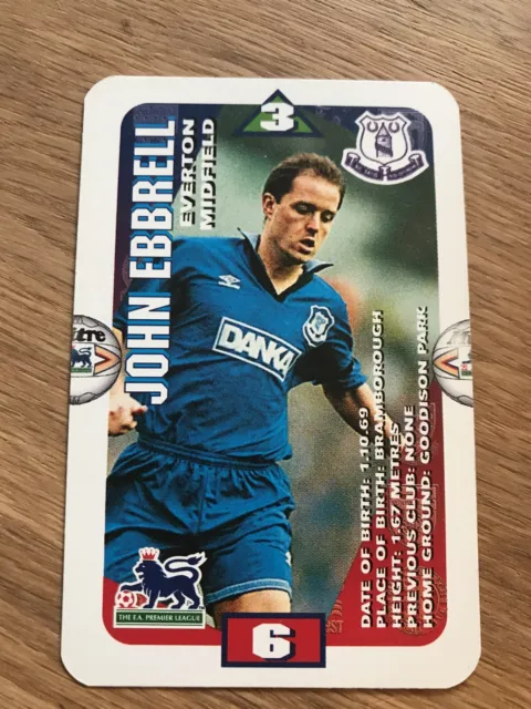 John Ebbrell Everton FC Subbuteo Squads Premier League Football Card