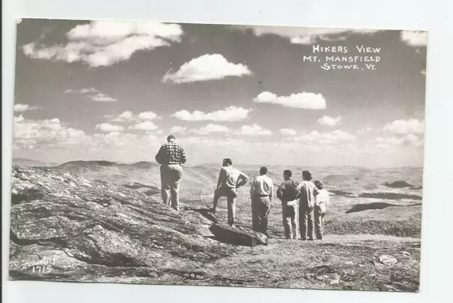 Hikers View Mt Mansfield Stowe Vermont VT Postcard RPPC Richardson Photo Vintage