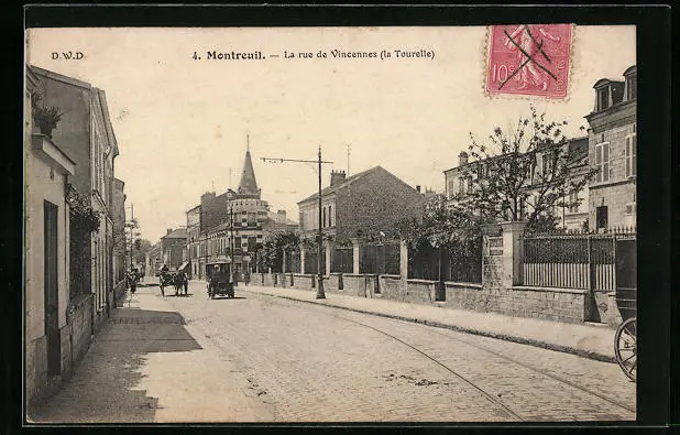 CPA Montreuil-sous-Bois, la Rue de Vincennes