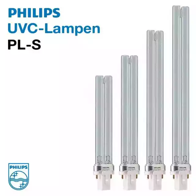 Philips UVC Ersatzlampe PL-S, UV-C Leuchtmittel Röhre Lampe Brenner Koi Teich