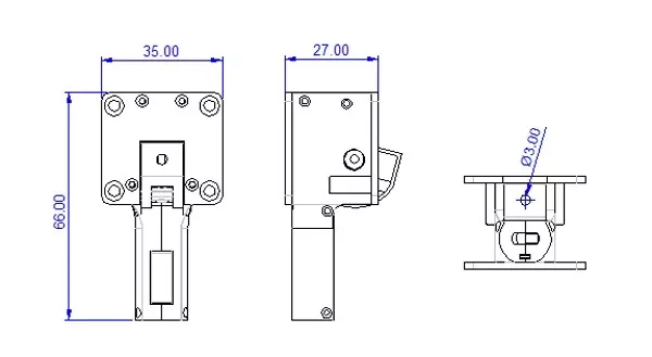 Carrello Retrattile Laterale Elettrico Aereo 3mm 75 gradi Dynam Dy1047 3