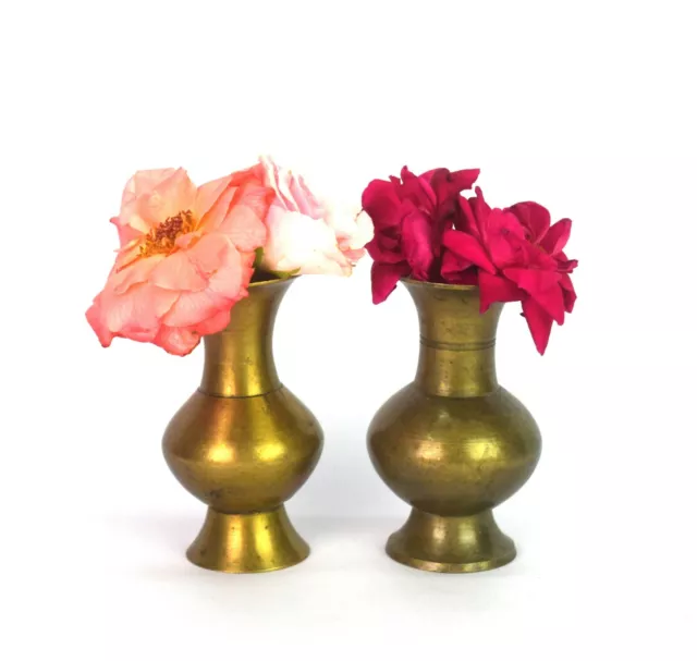 Vintage Miniature Brass Vase For Furniture Decor / Gift Accessory. G7-1004