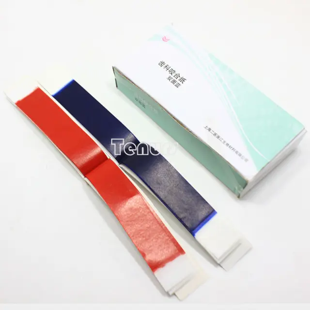 10boxes Dental Articulating Paper (200 SHEETS) Strips Dental Lab blue/red