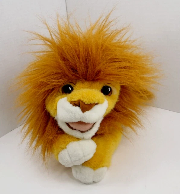 DISNEY VINTAGE THE Lion King Simba Hand Puppet Plush 12" 1993 EUC 20.