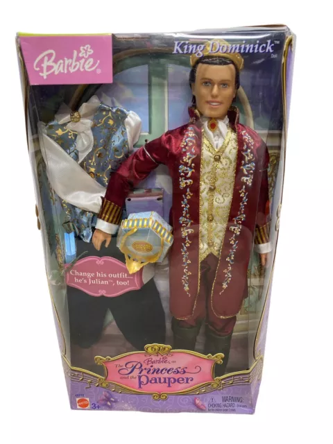 Barbie Ken As Princess and the Pauper King Dominick 2004 Mattel C5774 NRFB