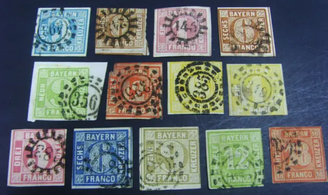 BAYERN  Sammlung / Lot    Briefmarken  gestempelt