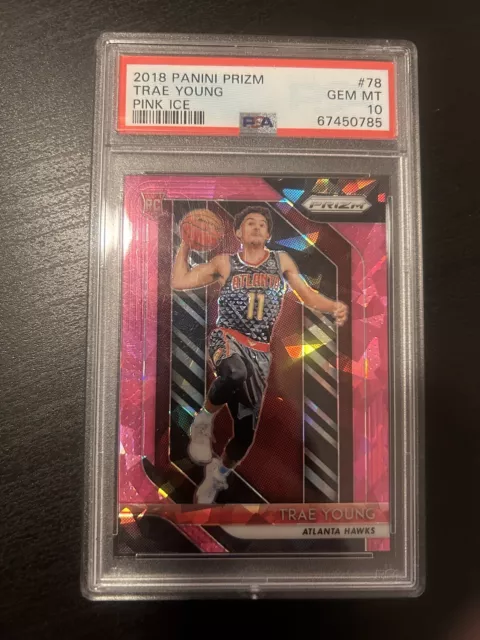 2018 Panini Prizm Pink Ice #78 Trae Young Rookie RC PSA 10 Gem Mint